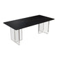 Mesa de comedor de piedra rectangular moderna 1/7 piezas de comedor juego para comedor