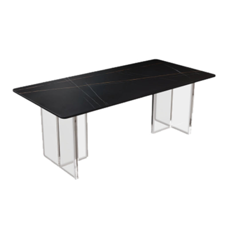 Mesa de comedor de piedra rectangular moderna 1/7 piezas de comedor juego para comedor