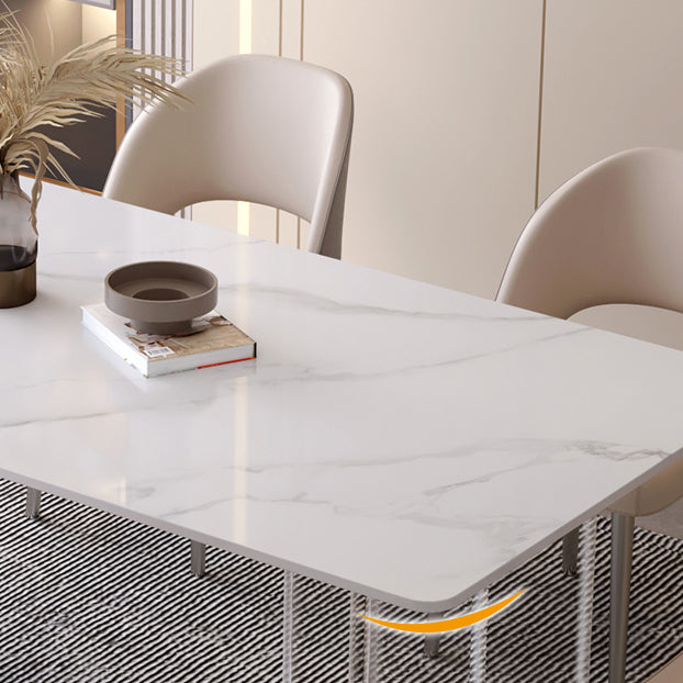 Mesa de comedor de piedra rectangular moderna 1/7 piezas de comedor juego para comedor