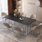 Mesa de comedor de piedra rectangular moderna 1/7 piezas de comedor juego para comedor