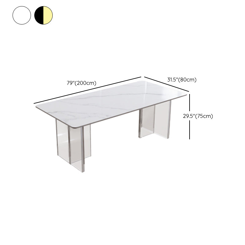 Mesa de comedor de piedra rectangular moderna 1/7 piezas de comedor juego para comedor
