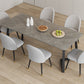 Modern Rectangle Stone Dining Table 1/2/5/7 Pieces Dining Set for Living Room Clearhalo 'Dining Room Sets' 'Dining Tables & Seating' 'dining_room_set' 'furn' 'furn_dining_room_set' 'Furniture' 'Kitchen & Dining Furniture' 6999334