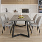 Modern Rectangle Stone Dining Table 1/2/5/7 Pieces Dining Set for Living Room 5 Pieces: Grey Table, 4 Chairs Clearhalo 'Dining Room Sets' 'Dining Tables & Seating' 'dining_room_set' 'furn' 'furn_dining_room_set' 'Furniture' 'Kitchen & Dining Furniture' 6999336