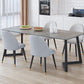 Modern Rectangle Stone Dining Table 1/2/5/7 Pieces Dining Set for Living Room Clearhalo 'Dining Room Sets' 'Dining Tables & Seating' 'dining_room_set' 'furn' 'furn_dining_room_set' 'Furniture' 'Kitchen & Dining Furniture' 6999341