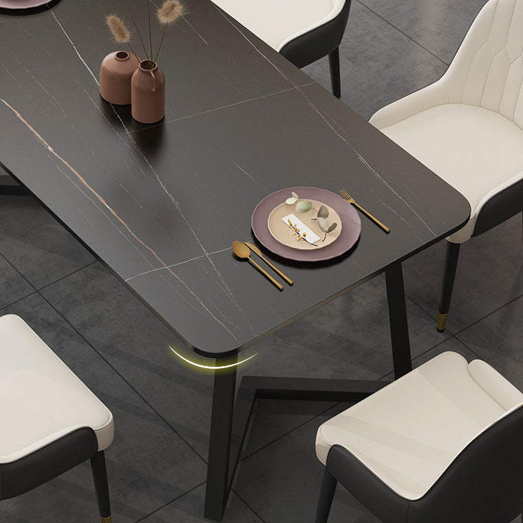 Mesa de comedor rectangular de piedra moderna 1/2/5/7 piezas de comedor juego para cocina