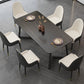 Mesa de comedor rectangular de piedra moderna 1/2/5/7 piezas de comedor juego para cocina