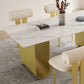 Nordic Rectangle Stone Dining Table 1/5 Pieces Dining Set for Dining Room
