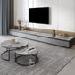 Console multimediale in finto legno Console TV grigia contemporanea con cassetti