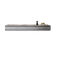 Console multimediale in finto legno Console TV grigia contemporanea con cassetti