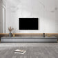 Console multimediale in finto legno Console TV grigia contemporanea con cassetti