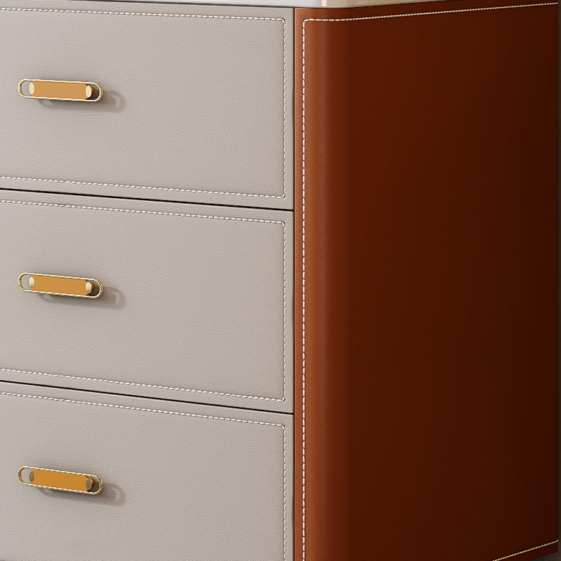 Cómoda clásica Glam con almacenamiento de piedra y 6 cajones, 15,6 pulgadas de ancho