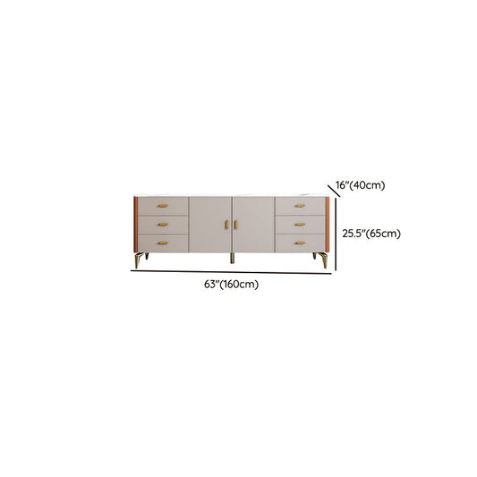 Classic Glam Dresser Stone Storage Chest Dresser with 6 Drawers , 15.6 Inch W