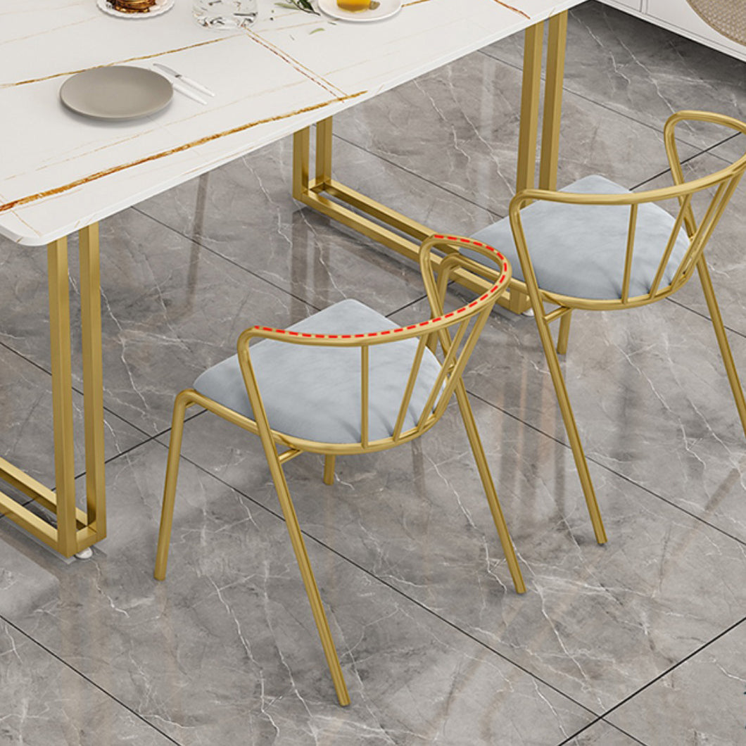 Nordic Rectangle Stone Dining Table 1/5/7 Pieces Dining Set for Dining Room Clearhalo 'Dining Room Sets' 'Dining Tables & Seating' 'dining_room_set' 'furn' 'furn_dining_room_set' 'Furniture' 'Kitchen & Dining Furniture' 6999515