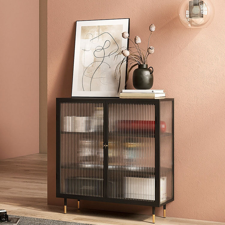 Mobile contemporaneo porte in vetro mobile in metallo con porte