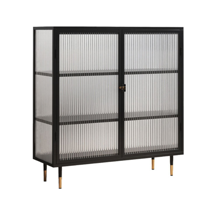 Mobile contemporaneo porte in vetro mobile in metallo con porte