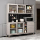 Ultra Modern Glass Doors Dining Hutch Faux Wood Storage Cabinet for Dining Room https: res.litfad.com site img item 2022 12 10 6999571 1200x1200.jpg Clearhalo 'Display & China Cabinets' 'display_china_cabinets' 'furn' 'furn_display_china_cabinets' 'Furniture' 'Kitchen & Dining Furniture' 6999571