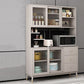 Ultra Modern Glass Doors Dining Hutch Faux Wood Storage Cabinet for Dining Room https: res.litfad.com site img item 2022 12 30 6999572 1200x1200.jpg Clearhalo 'Display & China Cabinets' 'display_china_cabinets' 'furn' 'furn_display_china_cabinets' 'Furniture' 'Kitchen & Dining Furniture' 6999572
