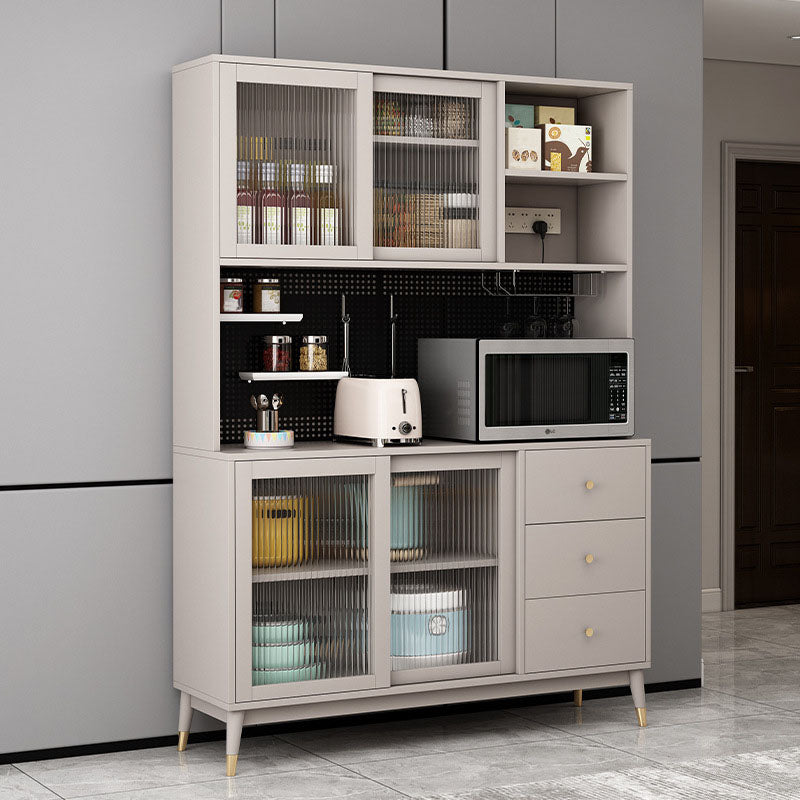 Ultra Modern Glass Doors Dining Hutch Faux Wood Storage Cabinet for Dining Room https: res.litfad.com site img item 2022 12 05 6999573 1200x1200.jpg Clearhalo 'Display & China Cabinets' 'display_china_cabinets' 'furn' 'furn_display_china_cabinets' 'Furniture' 'Kitchen & Dining Furniture' 6999573