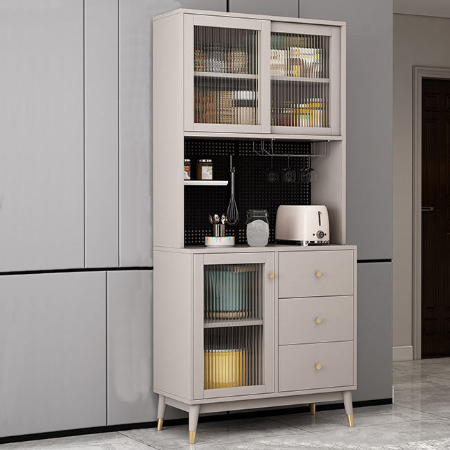 Ultra Modern Glass Doors Dining Hutch Faux Wood Storage Cabinet for Dining Room https: res.litfad.com site img item 2022 12 29 6999574 1200x1200.jpg Clearhalo 'Display & China Cabinets' 'display_china_cabinets' 'furn' 'furn_display_china_cabinets' 'Furniture' 'Kitchen & Dining Furniture' 6999574