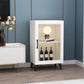 Contemporary Display Stand Faux Wood Glass Doors Storage Cabinet with Door White Clearhalo 'Display & China Cabinets' 'display_china_cabinets' 'furn' 'furn_display_china_cabinets' 'Furniture' 'Kitchen & Dining Furniture' 6999698