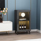 Contemporary Display Stand Faux Wood Glass Doors Storage Cabinet with Door Grey Clearhalo 'Display & China Cabinets' 'display_china_cabinets' 'furn' 'furn_display_china_cabinets' 'Furniture' 'Kitchen & Dining Furniture' 6999704