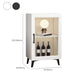 Contemporary Display Stand Faux Wood Glass Doors Storage Cabinet with Door Clearhalo 'Display & China Cabinets' 'display_china_cabinets' 'furn' 'furn_display_china_cabinets' 'Furniture' 'Kitchen & Dining Furniture' 6999708