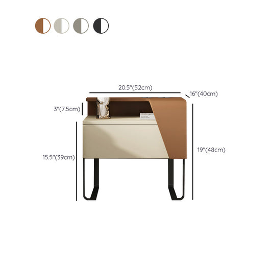 オープンストレージのアクセントテーブルナイトスタンド木製ナイトテーブルベッドルーム用