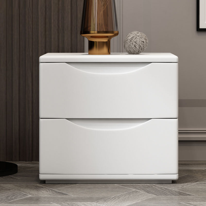 Mesa de mesa nocturna de madera contemporánea de acento de almacenamiento de la mesa con 2 cajones para el hogar