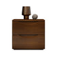Mesa de mesa nocturna de madera contemporánea de acento de almacenamiento de la mesa con 2 cajones para el hogar