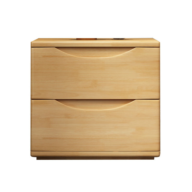 Mesa de mesa nocturna de madera contemporánea de acento de almacenamiento de la mesa con 2 cajones para el hogar