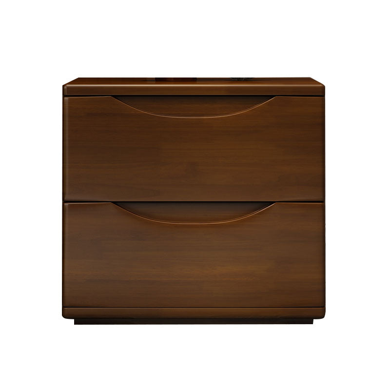 Comodino tavolo da tavolo da tavolo da notte in legno contemporaneo con 2 cassetti per la casa