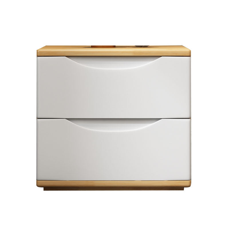 Mesa de mesa nocturna de madera contemporánea de acento de almacenamiento de la mesa con 2 cajones para el hogar