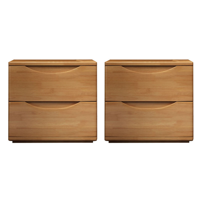 Mesa de mesa nocturna de madera contemporánea de acento de almacenamiento de la mesa con 2 cajones para el hogar