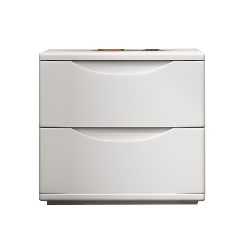 現代のウッドナイトテーブルストレージアクセントテーブルナイトスタンドは、家のための2つの引き出しがあります