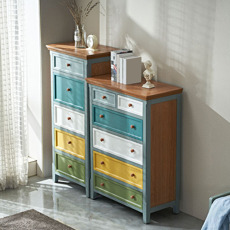 Coastal Storage Chest Solid Wood Storage Chest Dresser , 15.6 Inch Width