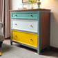 Coastal Storage Chest Solid Wood Storage Chest Dresser , 15.6 Inch Width