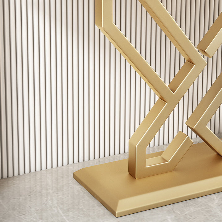 Glam Console Accent Table Antique Finish Console Table in Stone