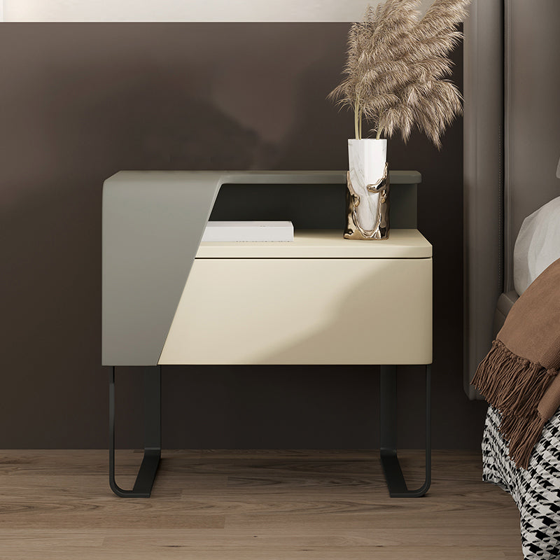 Table de nuit à accent de rangement ouvert table de nuit en bois pour chambre à coucher