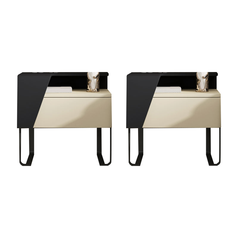 オープンストレージのアクセントテーブルナイトスタンド木製ナイトテーブルベッドルーム用