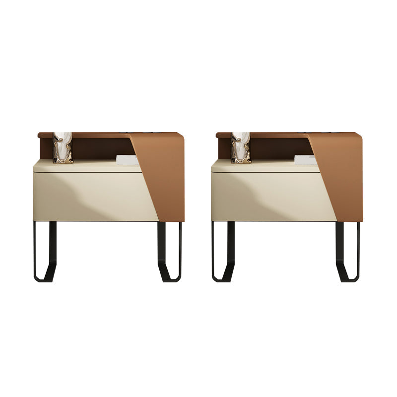 オープンストレージのアクセントテーブルナイトスタンド木製ナイトテーブルベッドルーム用