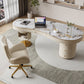 Desk di Office Stone Modern Stone Desk a forma irregolare con 2 gambe per ufficio