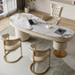 Desk di Office Stone Modern Stone Desk a forma irregolare con 2 gambe per ufficio