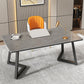 Bureau de bureau de rectangle de pierre Desk de style moderne en noir