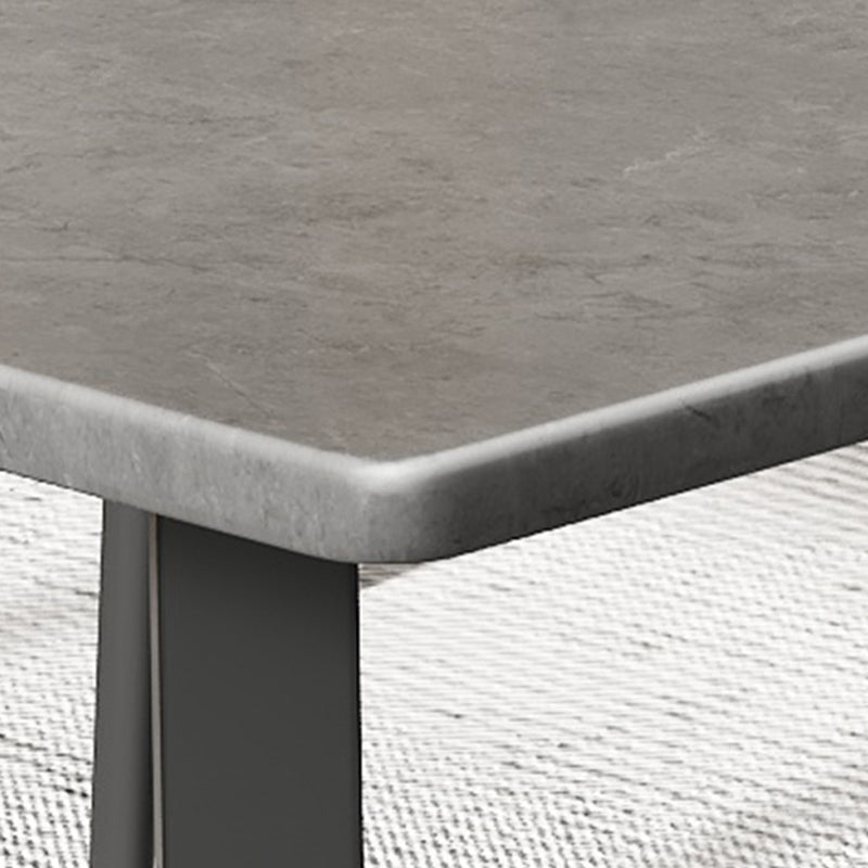 Bureau de bureau de rectangle de pierre Desk de style moderne en noir