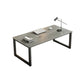 Stone Rectangle Office Desk Modern Style Computer Desk in Gray