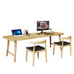 Modern Solid Wood Writing Desk 29.53" Tall Rectangle Office Desk with H-Base Clearhalo 'furn' 'furn_office_desk' 'Furniture' 'Office Desks' 'Office Furniture' 'office_desk' 7000885