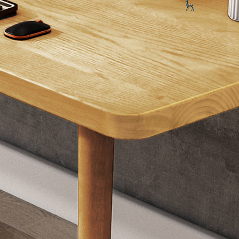 Modern Solid Wood Writing Desk 29.53" Tall Rectangle Office Desk with H-Base Clearhalo 'furn' 'furn_office_desk' 'Furniture' 'Office Desks' 'Office Furniture' 'office_desk' 7000886