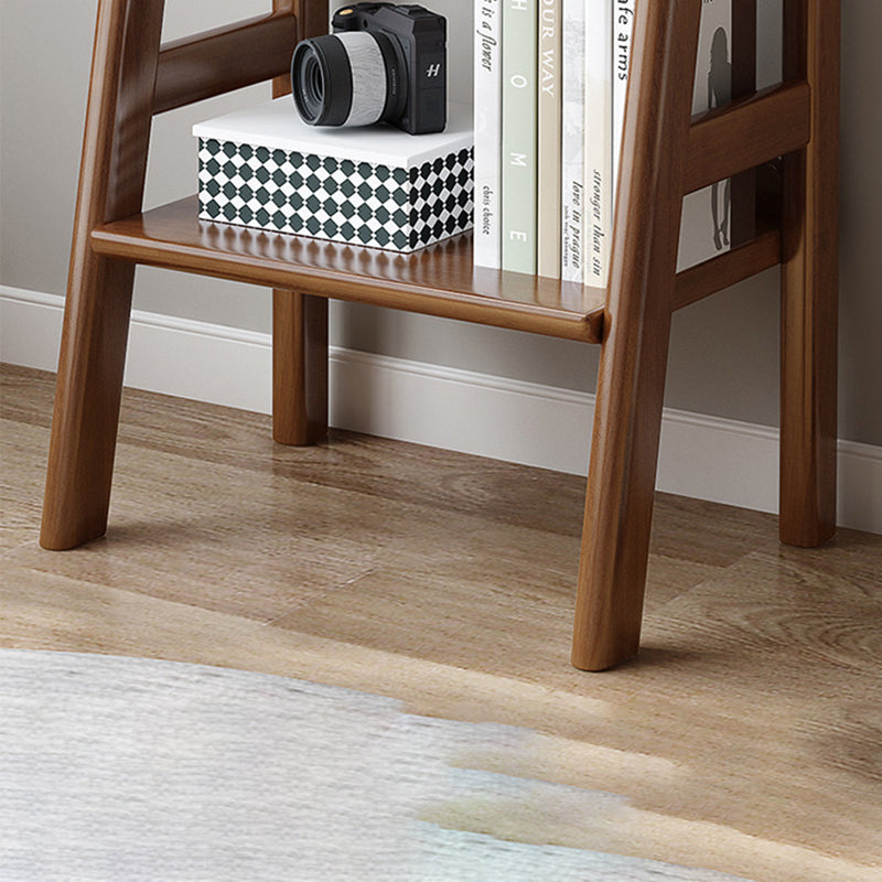 Moderne ladder boekenplank houten open back boekenkast voor studieruimte