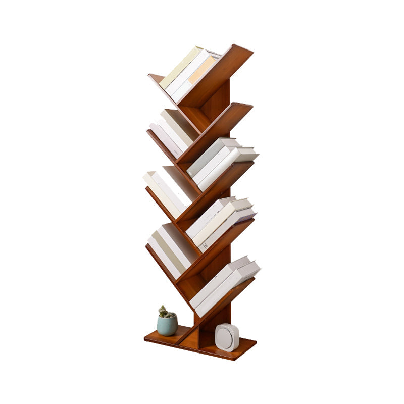 Modern Open Back Bookshelf Engineered Wood Bookcase for Study Room 17"L x 7"W x 51"H Clearhalo 'Bookcases' 'furn' 'furn_bookcases' 'Furniture' 'Office Furniture' 7000955