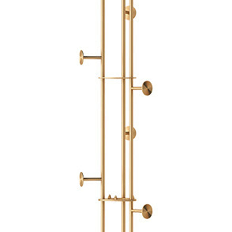 Marble Base Coat Hanger Metal Standing Entry Hall Tree with 8 Hooks Clearhalo 'Entry & Mudroom Furniture' 'furn' 'furn_hall_tree_coat_racks' 'Furniture' 'Hall Trees & Coat Racks' 'hall_tree_coat_racks' 7001093